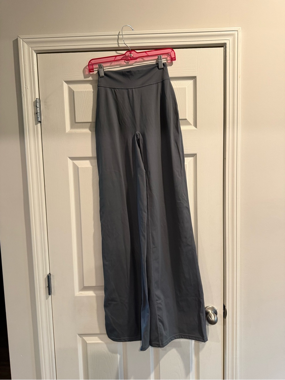 OQQ Yoga High-Rise Wide-Leg Pull-On Pants - Gray
